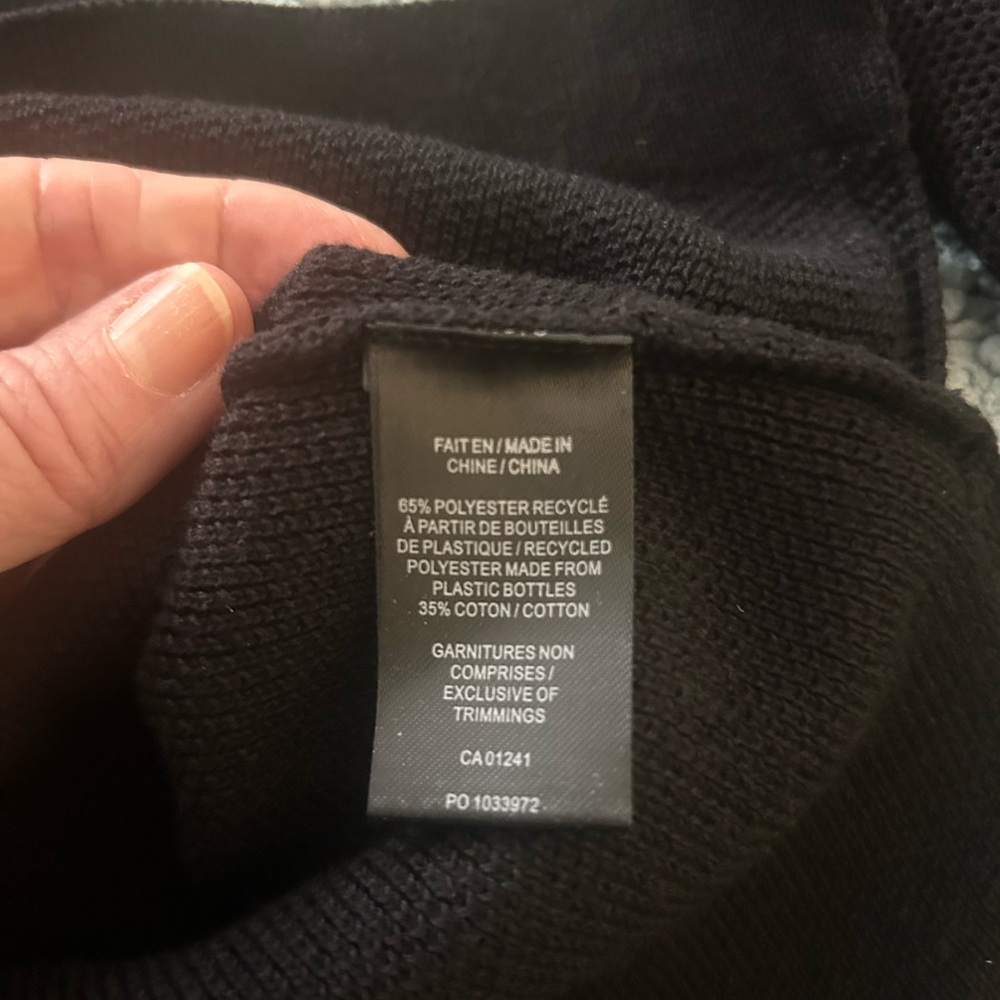 Simons Le 31 - Men's Black with Gray Trim Crewneck Sweater - Picture 6 of 9